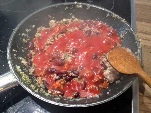 Gefüllte Tomaten "Chili con carne"